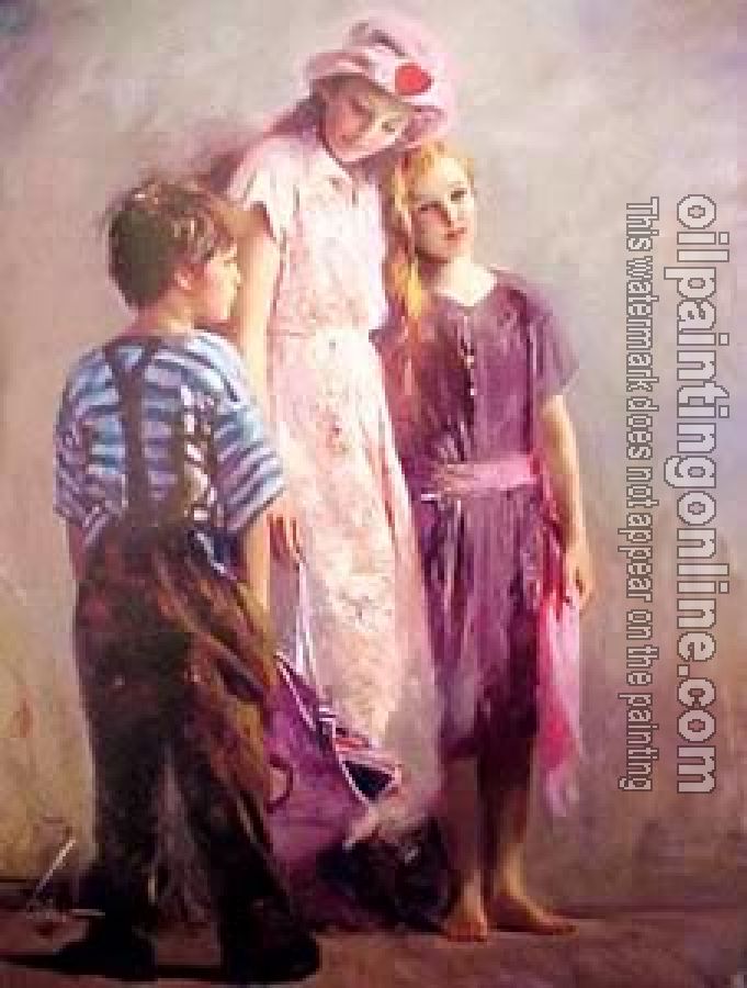 Pino Daeni - Impression oil painting.